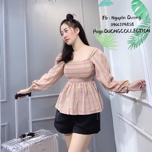 Áo thô kẻ bánh bèo