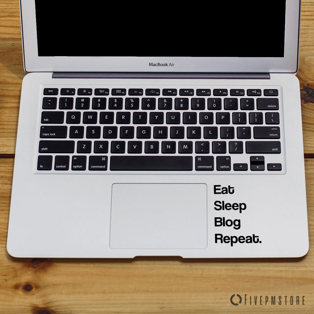 Miếng Dán Chữ Eat Sleep Blog Repeat Cho Apple Macbook Asus Lenovo Laptop