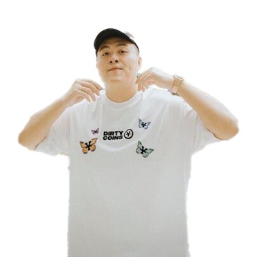 Áo phông unisex form rộng, Áo thun nam nữ tay lỡ in hình bướm, Vải cotton 4 chiều