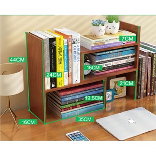 Kệ sách để bàn bằng gỗ công nghiêp đa năng cao 44cm gỗ dày12mm