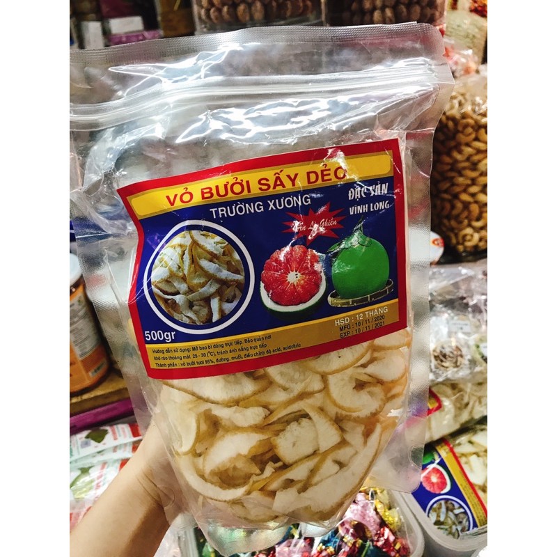 500g Vỏ bưởi sấy dẻo Việt Nam