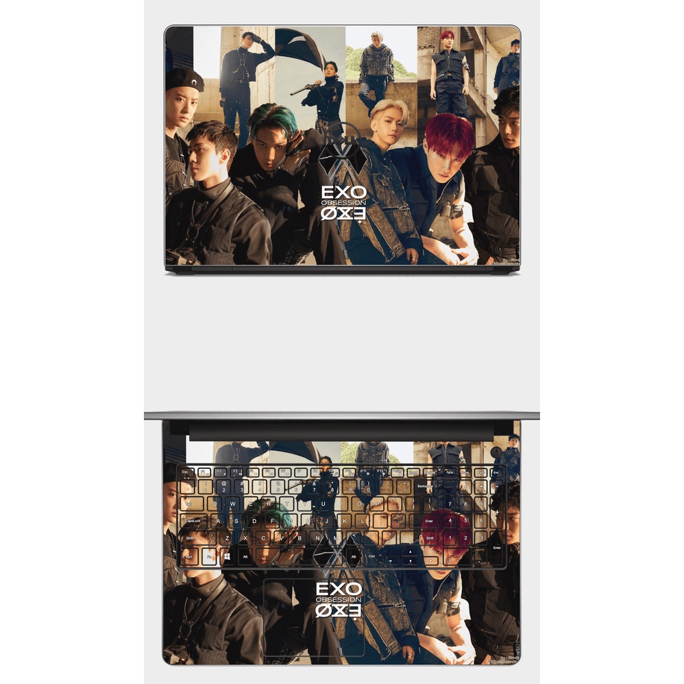 [EXO] SKIN dán Laptop in hình nhóm nhạc EXO. Đủ các dòng máy: Asus, Acer, Dell, HP,... In hình theo yêu cầu