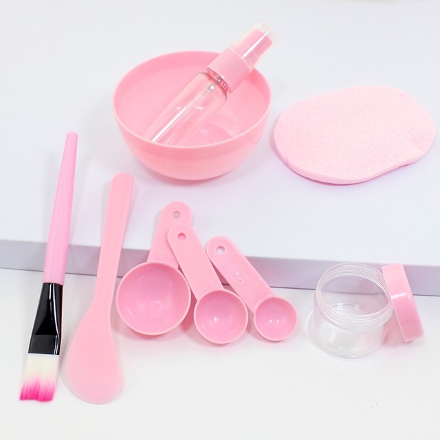 BỘ KIT CHÉN CỌ SKINCARE 9 MÓN PHA MẶT NẠ