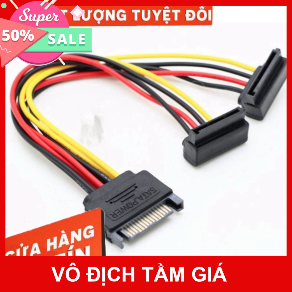 💚 Cáp Chia Nguồn SATA 1 ra 2 - Dây Nguồn HDD Sata 1 Ra 2 - sata 1-2 💚