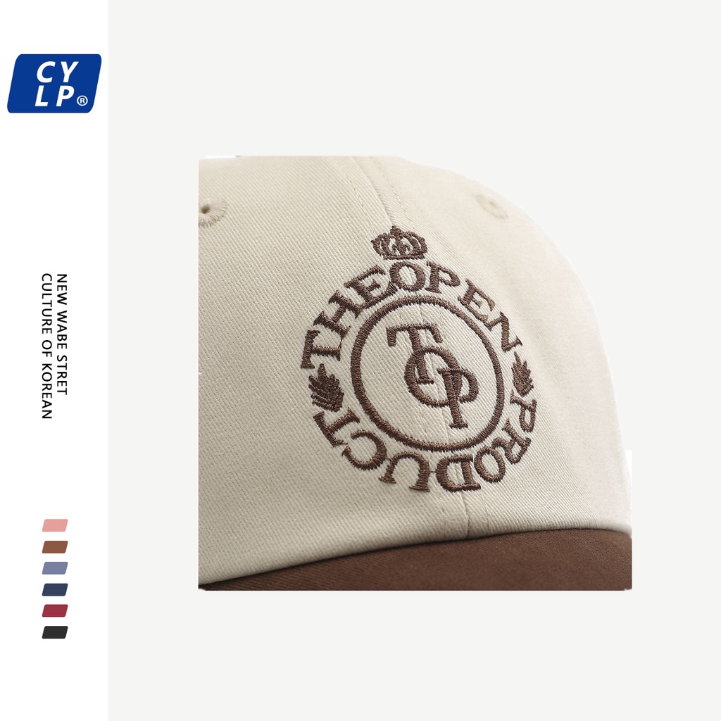 Mũ Lưỡi Trai Thêu Chữ Phối Màu Tương Phản Thời Trang Đường Phố Âu Mỹ Cá Tính Cho Nữ