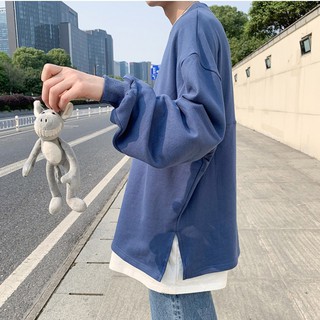 Sweater Nam Dài Tay Phối Hai Lớp Hàn Quốc