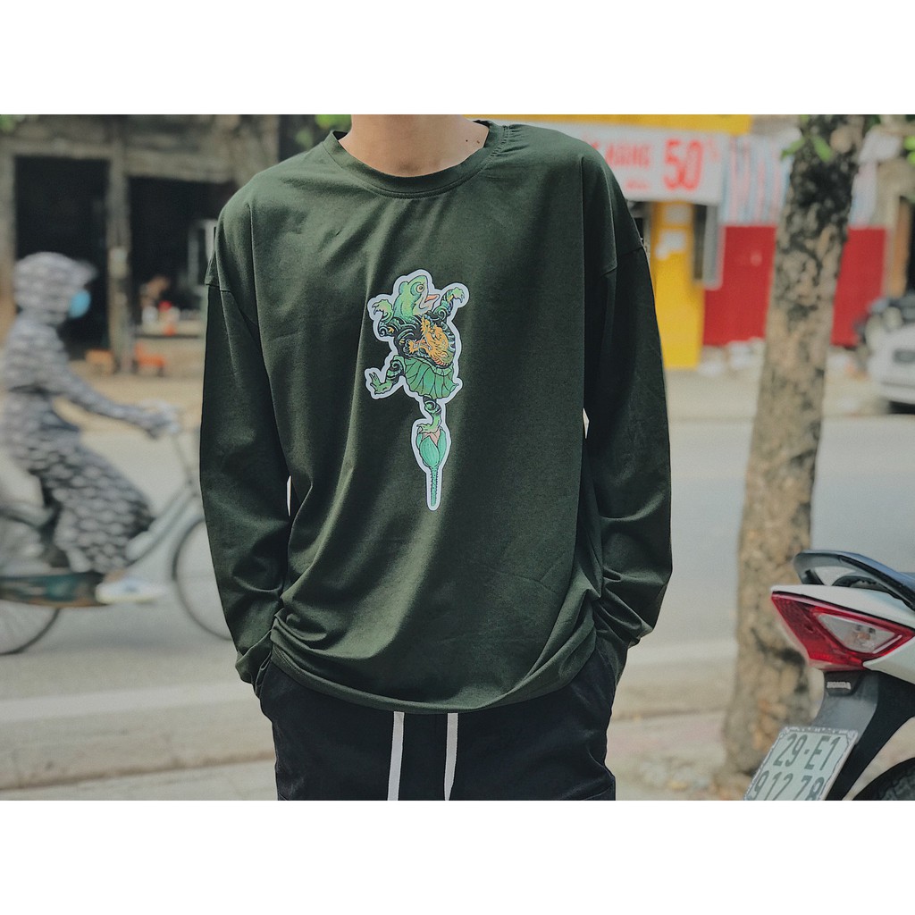 Áo thun dài tay màu xanh bộ đội -5 mẫu (T.A.S Clothes) | BigBuy360 - bigbuy360.vn