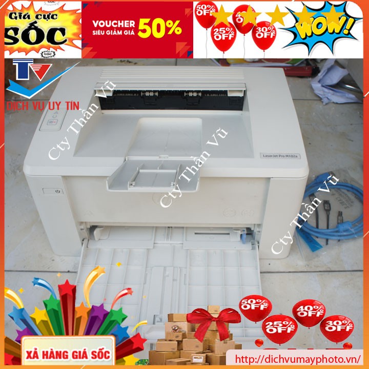 Máy in cũ HP M102A hàng đẹp có bảo hành mới trên 80%