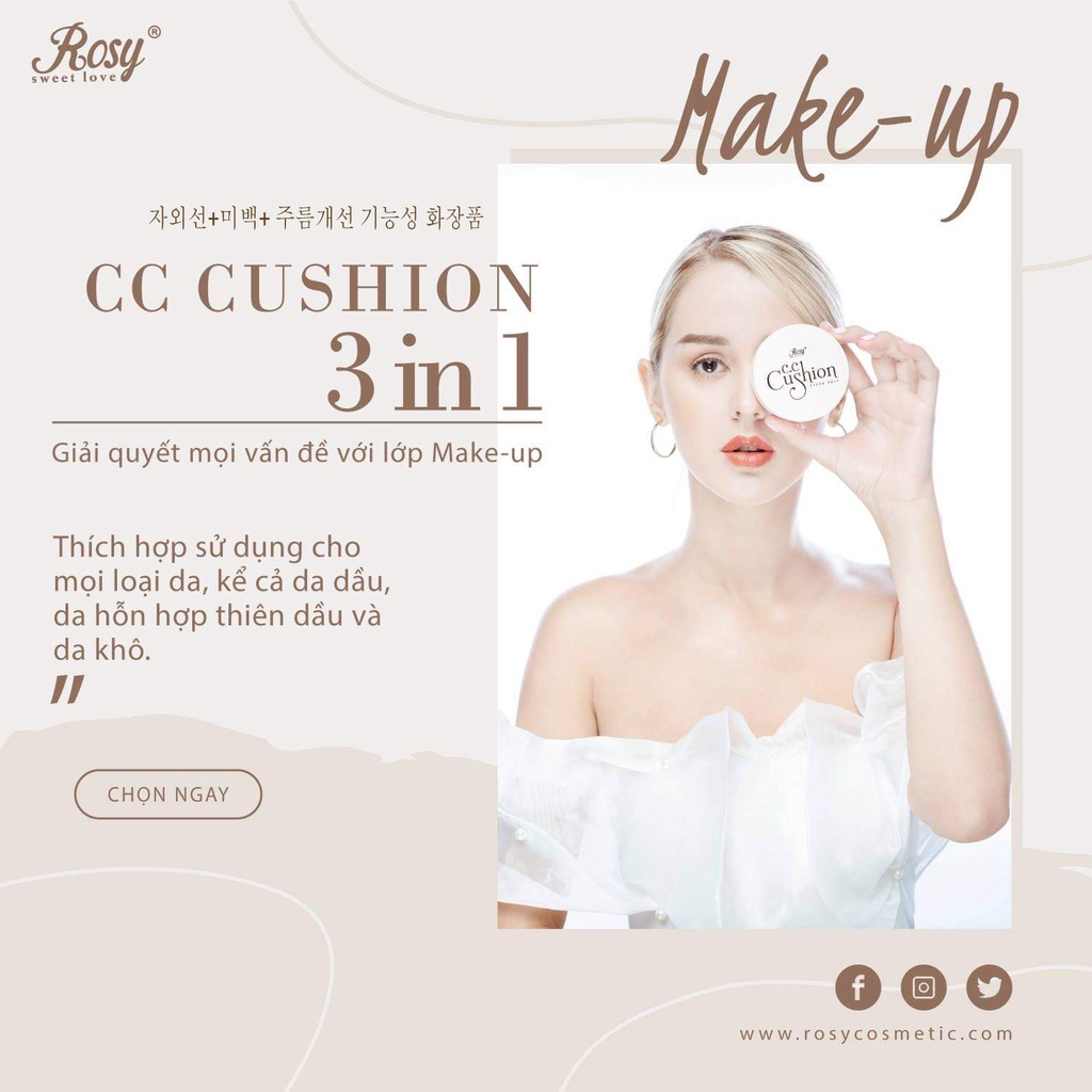 [Chính Hãng] phấn nước cc cushion rosy nhập khẩu hàn quốc