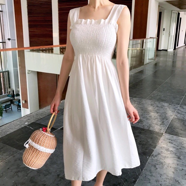 VÁY 2 DÂY CHUN BO NGỰC