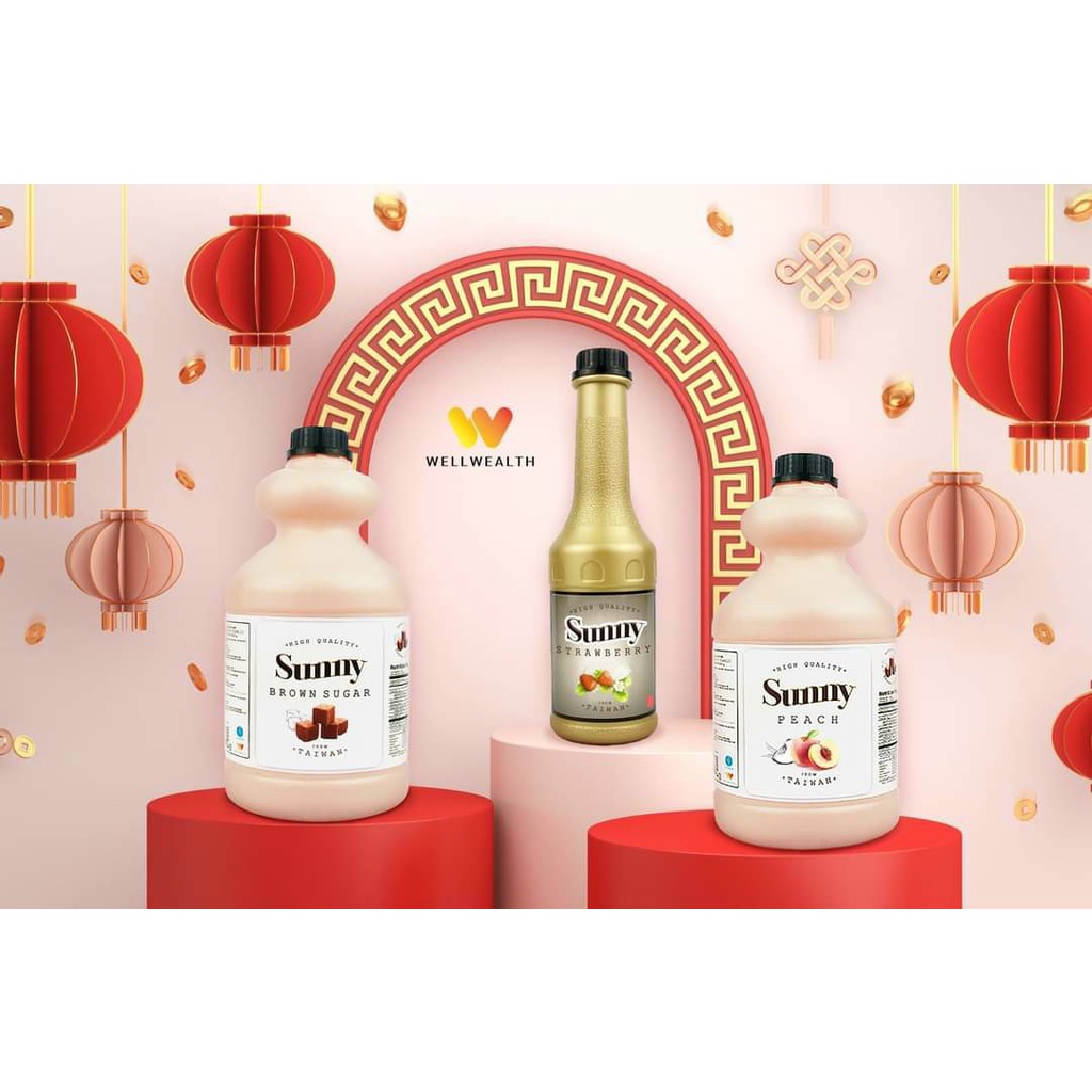 Siro Sunny 2.5kg đủ vị nhà Well Wealth date mới dùng trong pha chế- Nhập khẩu Đài Loan