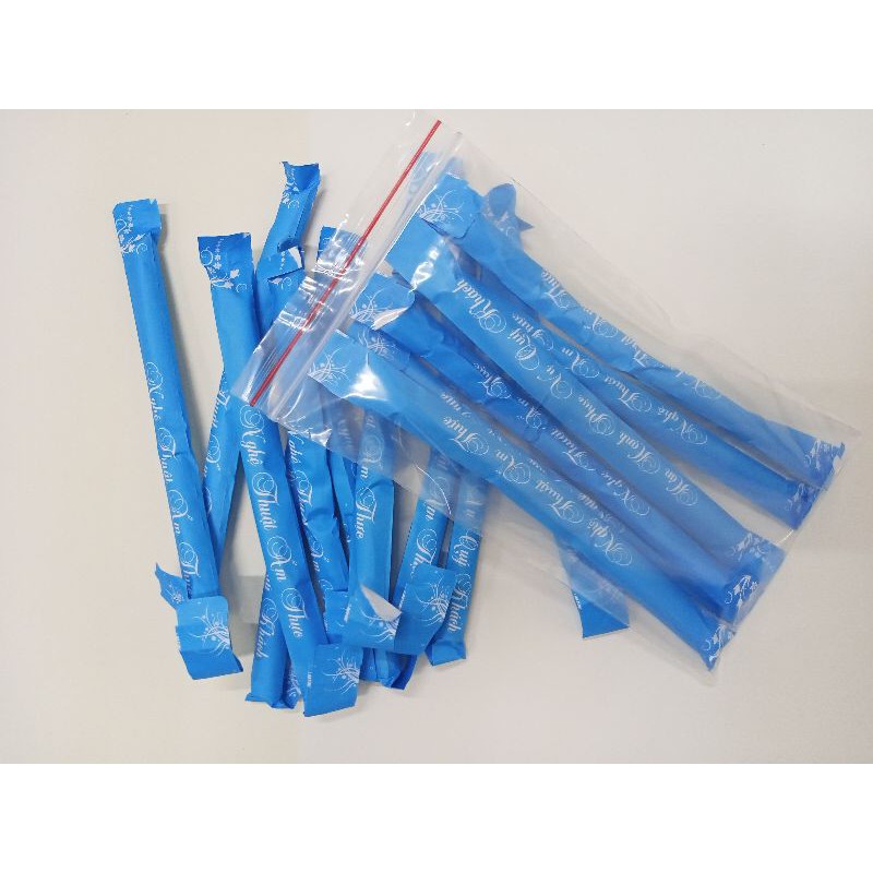 Túi 10 ống hút bột gạo Noodle Straw 12mm size trà sữa ăn được, phân hủy sinh học, bảo vệ môi trường