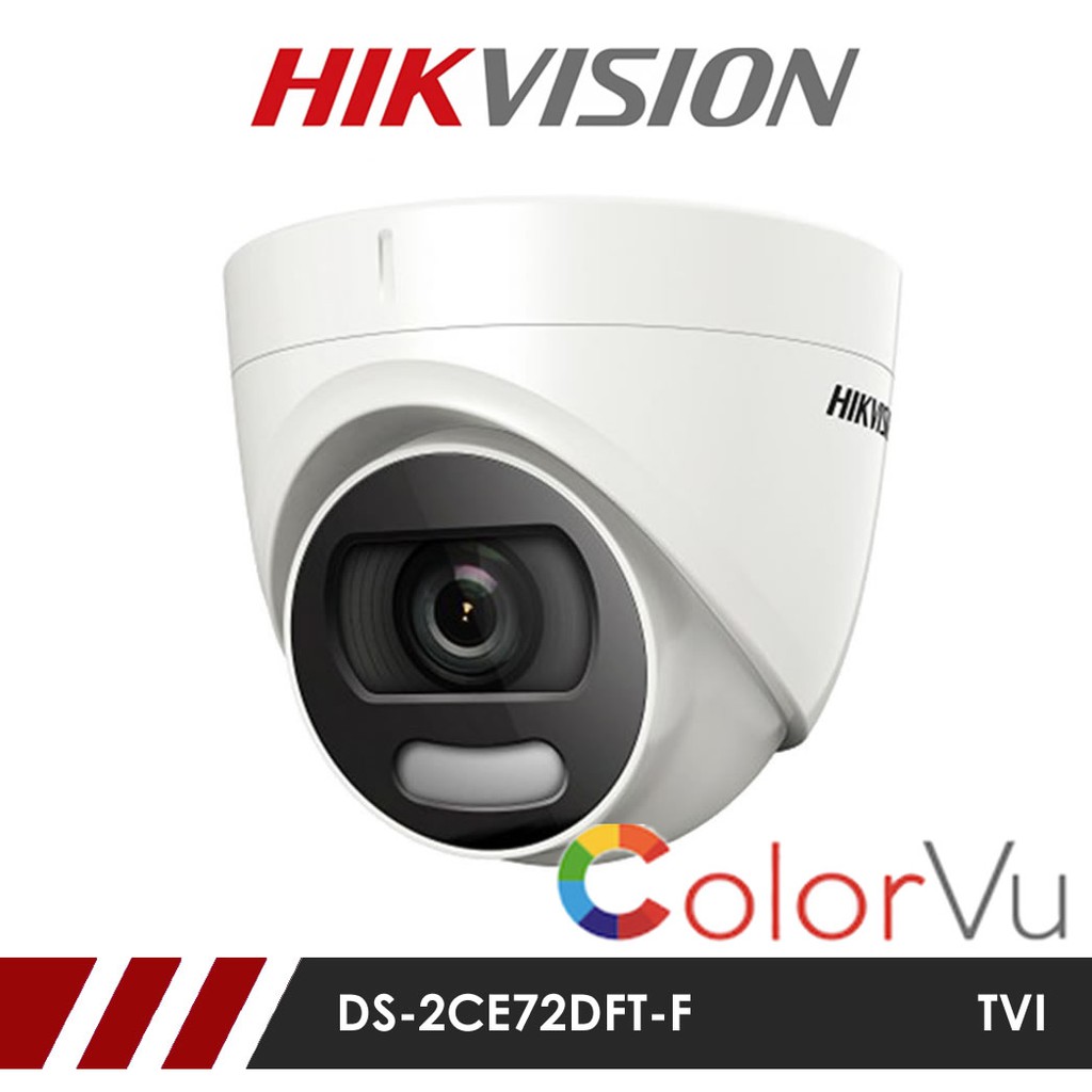 Camera HDTVI ColorVu 2MP HIKVISION DS-2CE72DFT-F - Hàng chính hãng