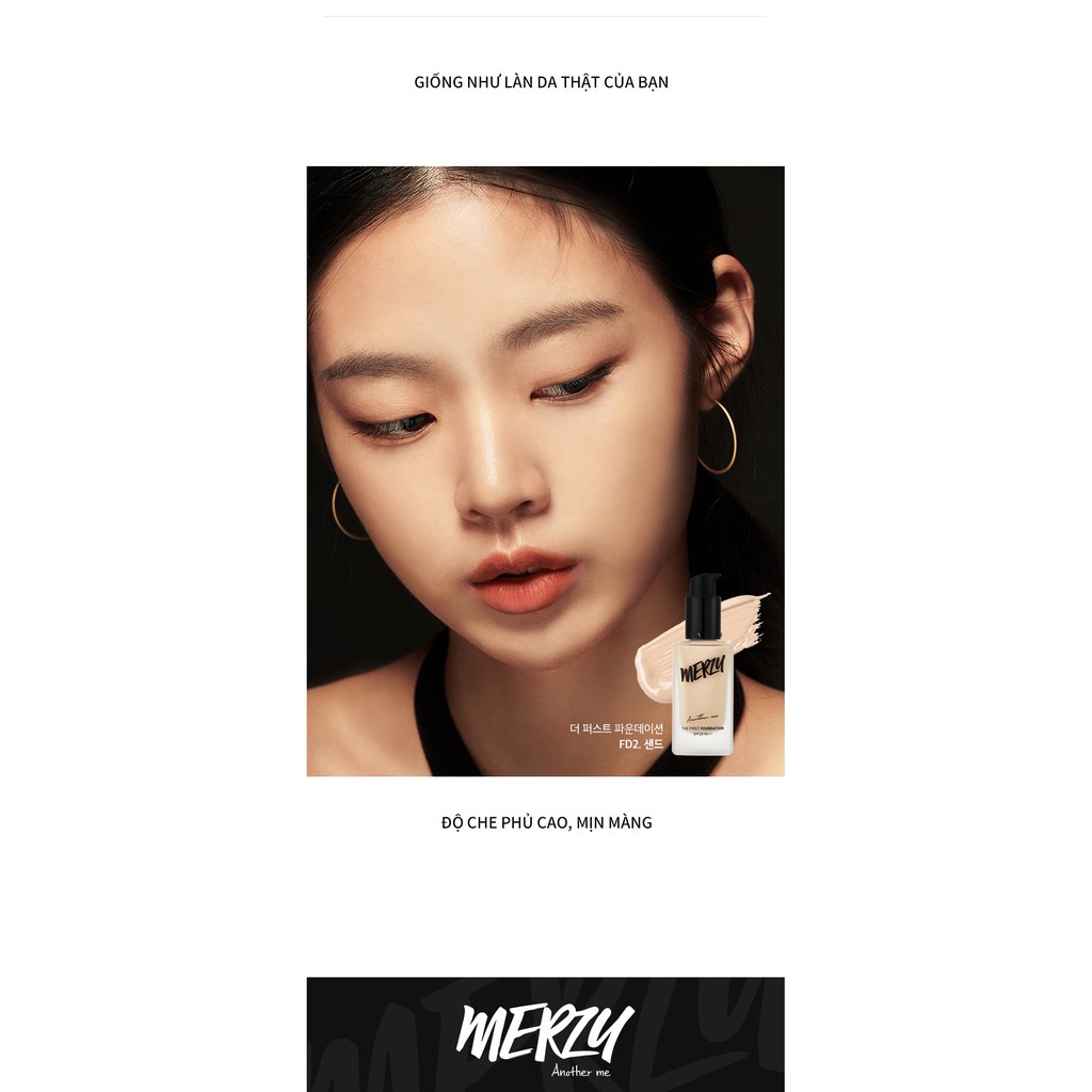 Kem Nền Che Phủ Hoàn Hảo, Giữ Lớp Nền Lâu Trôi Merzy The First Foundation 30ml | BigBuy360 - bigbuy360.vn