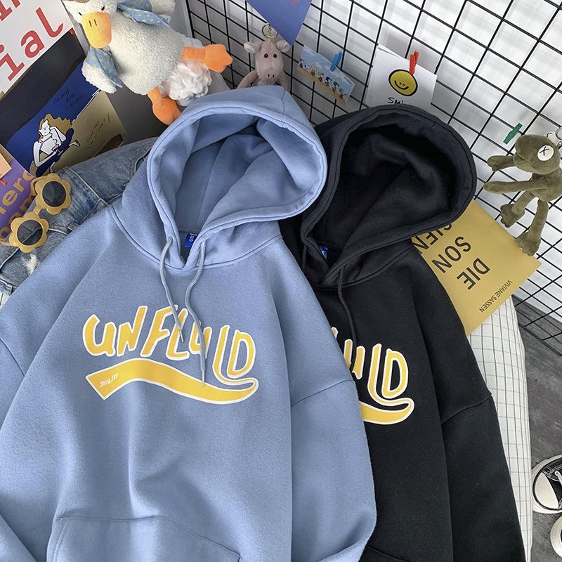 Áo hoodie nam nữ, áo nỉ bông unisex 2 lớp có mũ UN free size phom rộng phong cách hàn quốc ulzzang dễ phối đồ | BigBuy360 - bigbuy360.vn