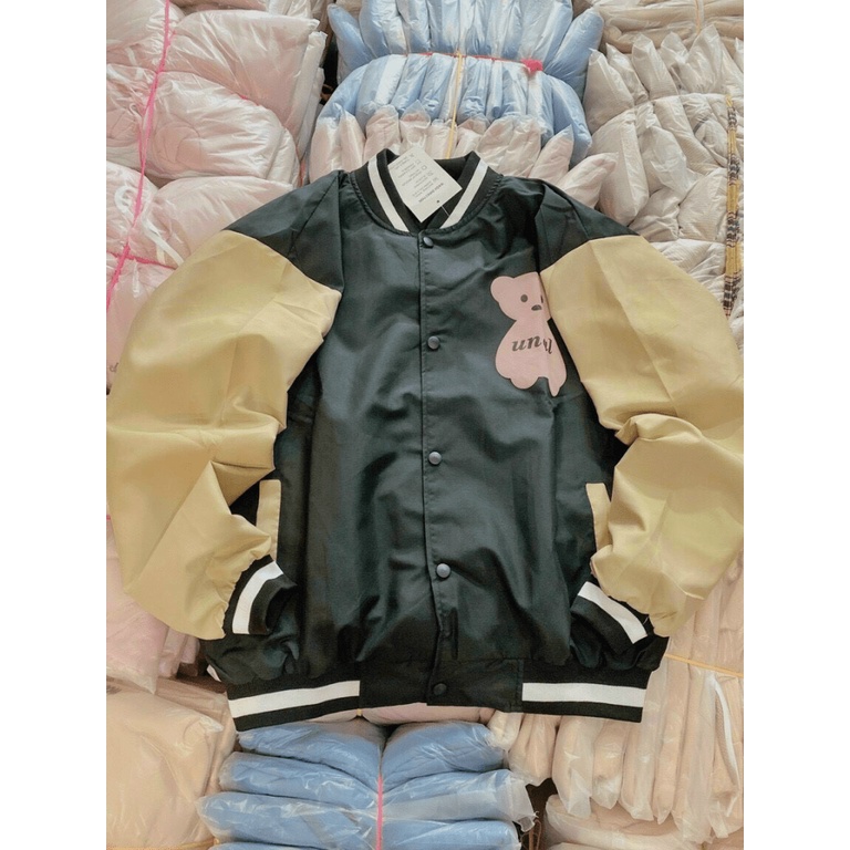 Áo khoác dù bomber nam nữ áo khoác nhẹ nam nữ cực đẹp in Gấu Unal dù 2 lớp thoáng mát TP214 [NewUnisex]