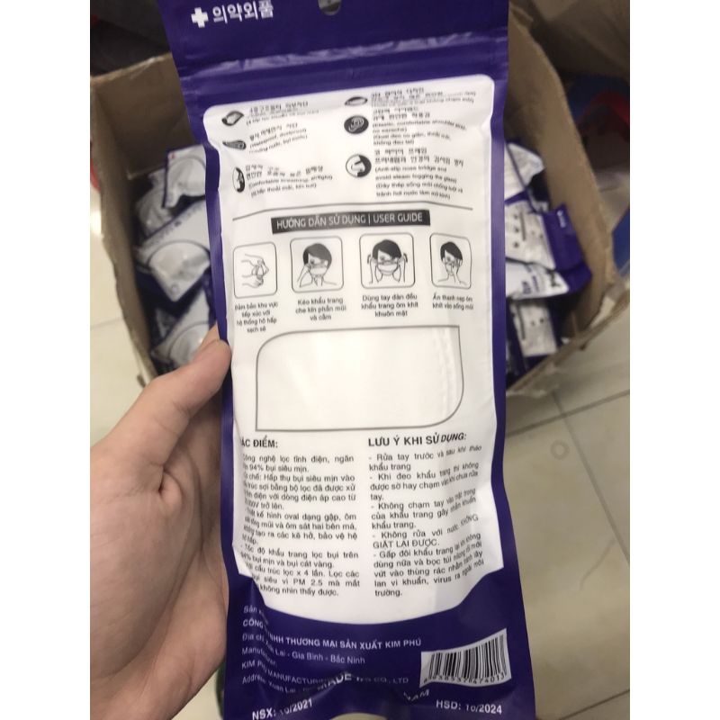 Set 10 Chiếc Khẩu trang 4 Lớp KF94 Chống Bụi Mịn Và Kháng Khuẩn Hàng Cao Cấp