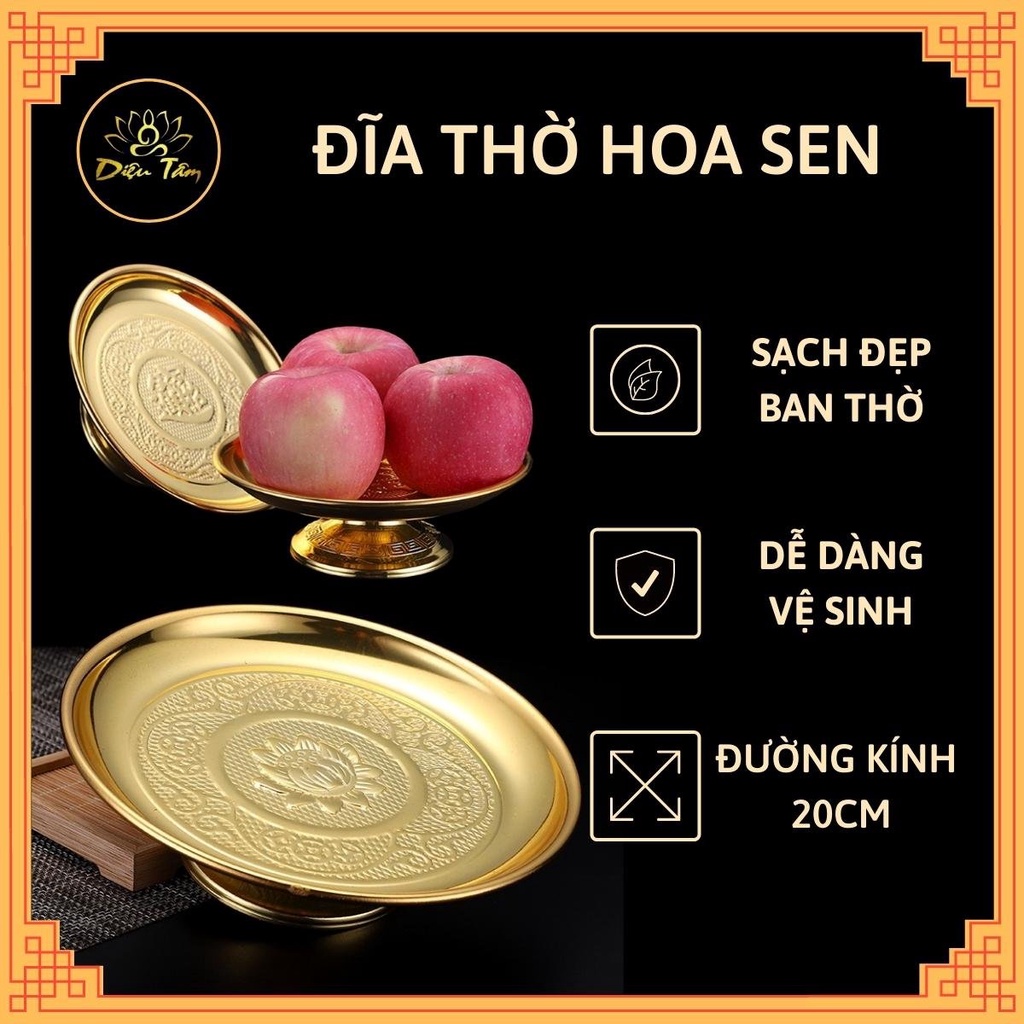 Đĩa thờ cúng bàn thờ, bàn thần tài, ban phật đựng hoa quả, đồ lễ- đĩa thờ