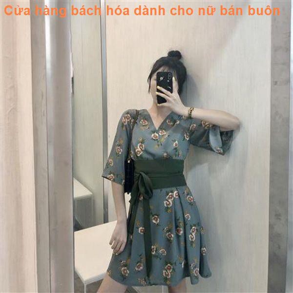 chân váy boho☢váy 2021 kiểu mới dành cho nữ mùa hè cạp cao eo nhỏ người yêu đầu tiên thắt lưng bó cổ điển lỏng lẻo