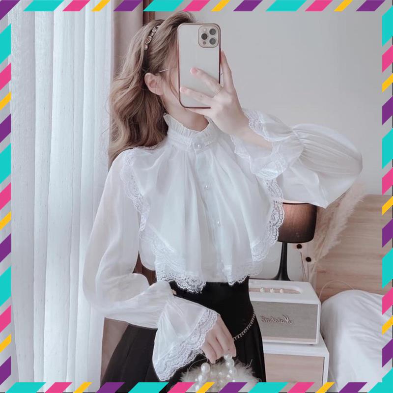 Áo sơ mi tiểu thư 2 lớp phối ren_444 MSP58517 | BigBuy360 - bigbuy360.vn