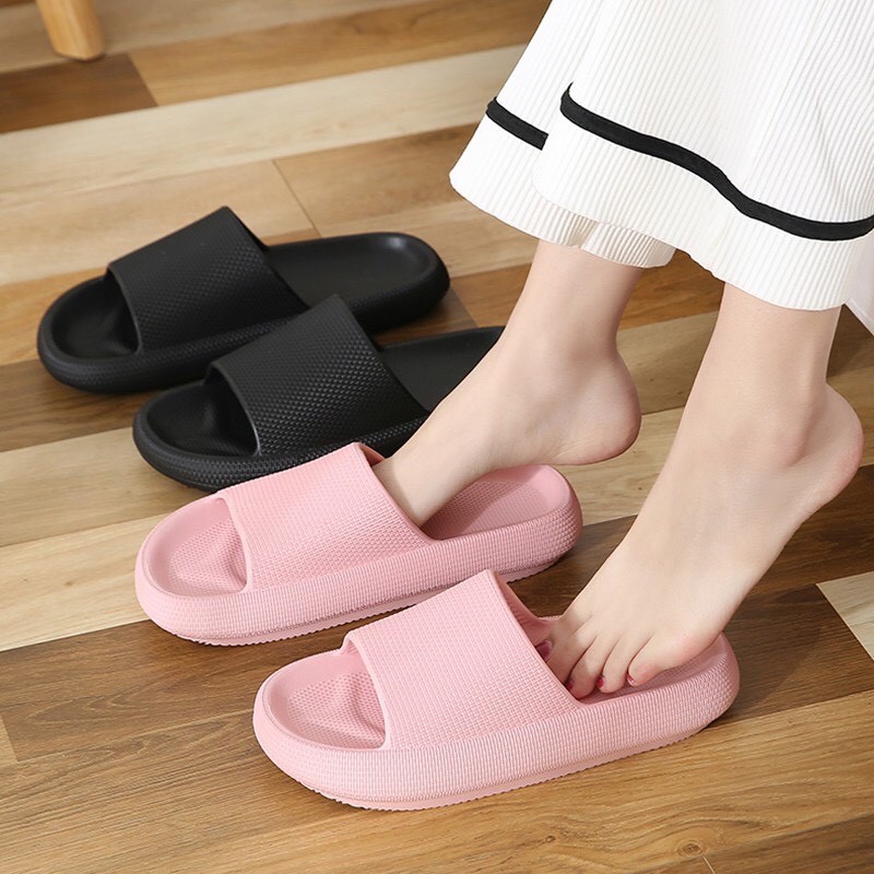 Dép Nữ, Dép Quai Ngang, Dép Bánh Mì Nữ Thông Hơi Màu Hồng , Dép Ulzzang Mùa Hè Cực Hot