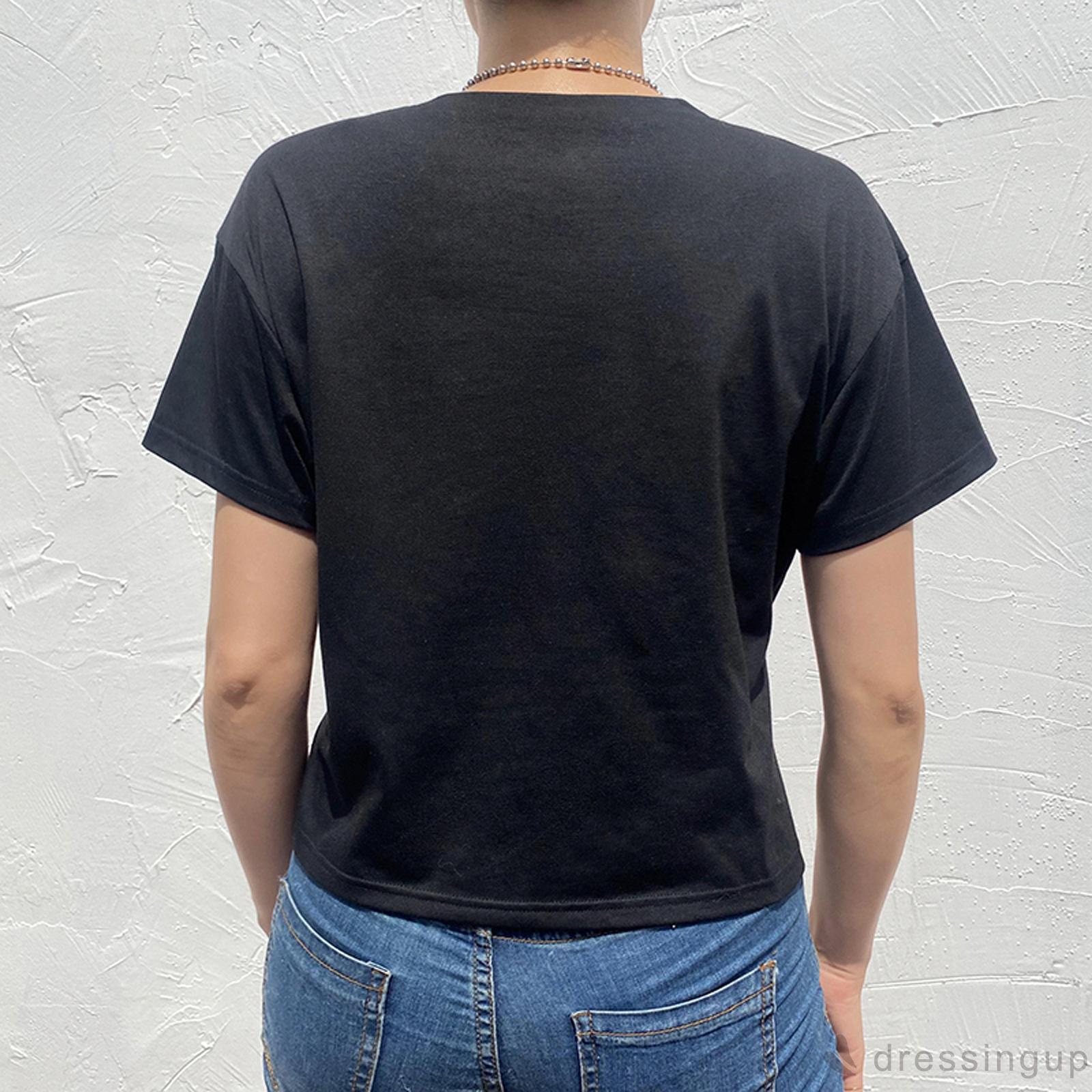 Áo Thun Nữ Tay Ngắn In Hình Bộ Xương Cá Tính | BigBuy360 - bigbuy360.vn