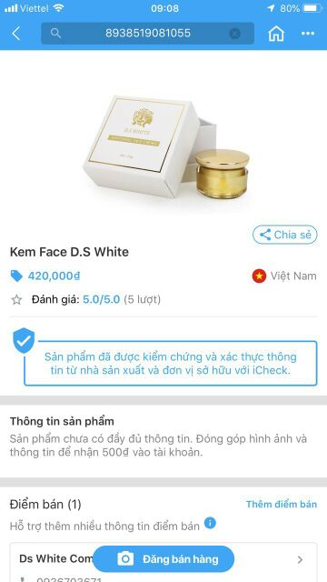 Kem Face DS White