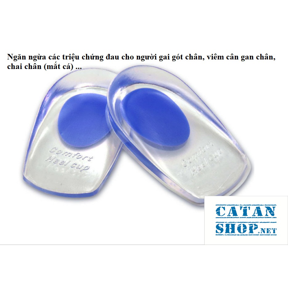 Lót giày tăng chiều cao silicon 1.5cm bảo vệ gót chân, phòng ngừa, giảm đau gai gót chân, chai chân GD240-LGiayBVKD