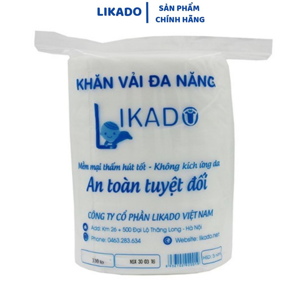 Khăn giấy khô đa năng cho bé Likado cuộn 500g khoảng 330 tờ(1 cuộn)