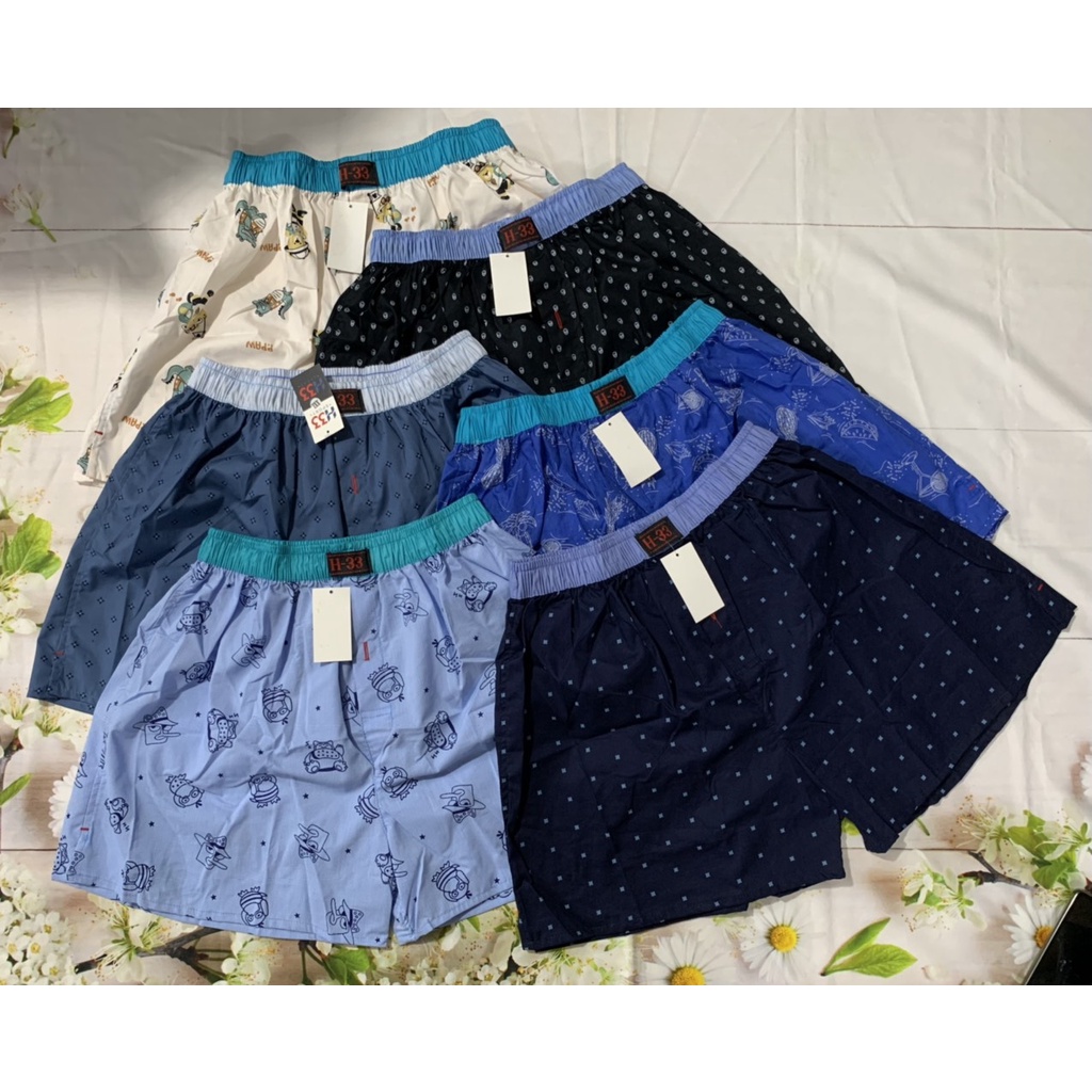 Quần Đùi Boxer Nam H33 Nhiều màu - Quần Ngủ Nam Mặc nhà Cao Cấp