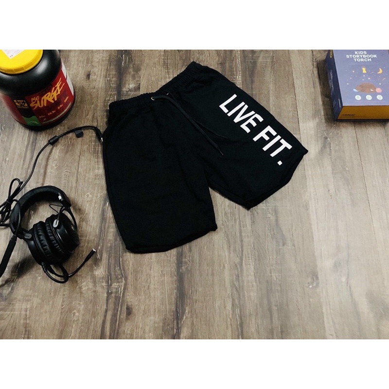[sale sốc] quần short gym nam LIVEFIT,quần short thun nam cưc chất