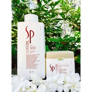 Cặp dầu gội, hấp dầu chăm sóc tóc Wella SP Luxe Oil 1000ml