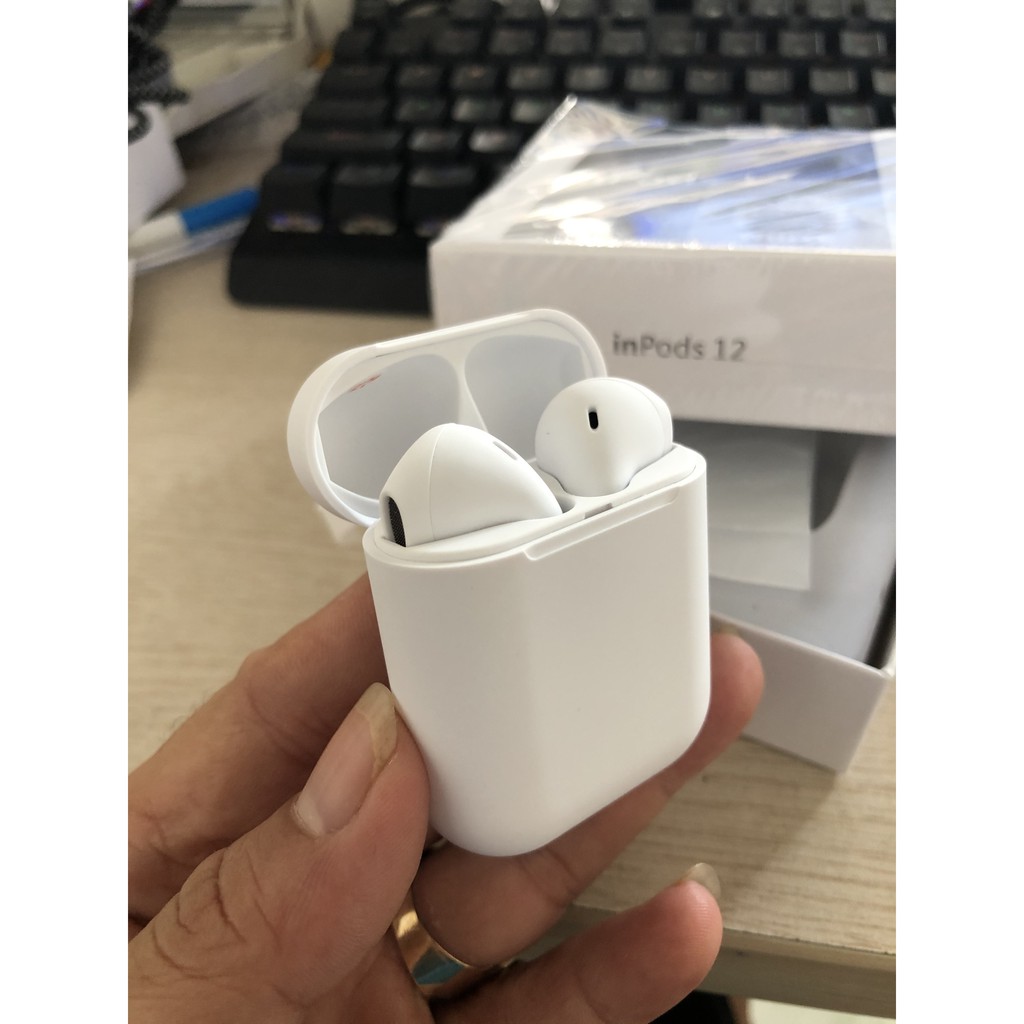 TAI NGHE BLUETOOTH INPODS 12 NHIỀU MÀU,  Kết nối bluetooth 5.0 ổn định,  Dock sạc tiện lợi, Âm thanh hay | BigBuy360 - bigbuy360.vn