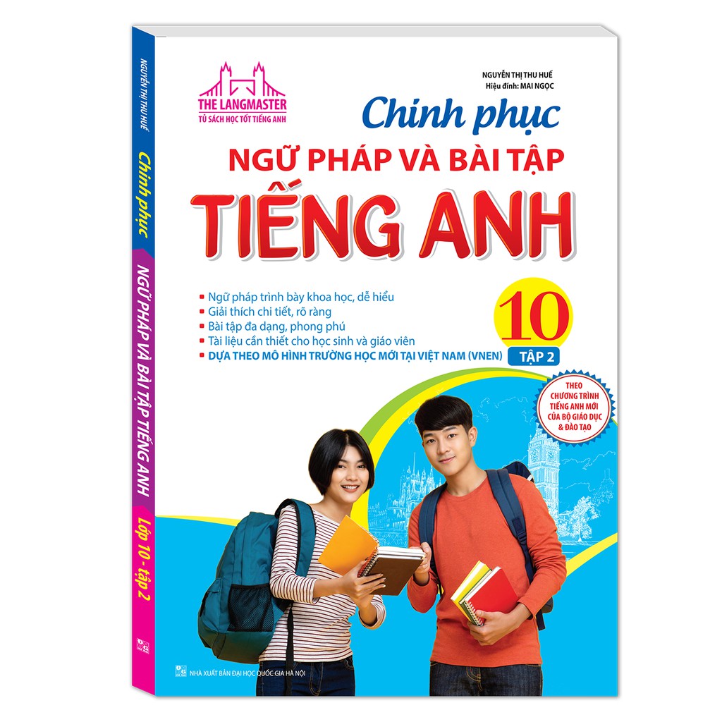 Sách - Chinh phục ngữ pháp và bài tập tiếng Anh lớp 10 (trọn bộ 2 tập)