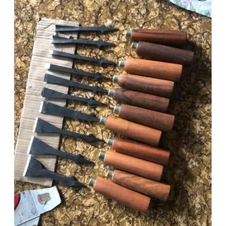 Bộ đục thợ mộc đục hàng ngang đục tràng đục chàng đục mộng đục gỗ mài sắc bộ 10 cây