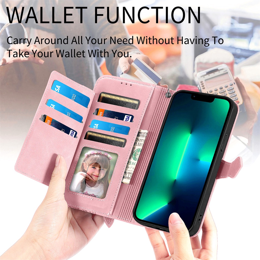 Ốp Điện Thoại Da Ví Lật Đa Năng Cho iPhone 14 Pro Max 14 Plus 13 Pro Max 13 Mini 7 / 8 / SE 2020 / SE 2022 7 Plus / 8 Plus
