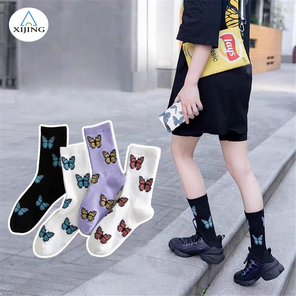 Vớ Cotton Màu Trơn Phong Cách Thể Thao Năng Động Cho Nữ