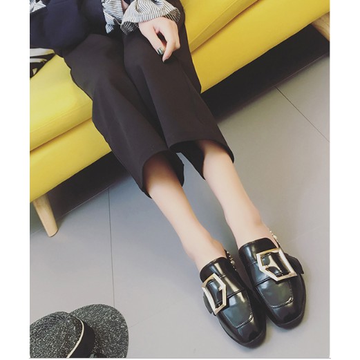 Sục Nữ Gót Hột Ngọc Da Bóng A2 Siêu hot 2019 Tag chéo cài khuy đế 3cm | BigBuy360 - bigbuy360.vn