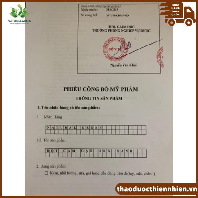 Gói 300gr tắm trắng cám gạo trà xanh,đắp mặt dưỡng da dùng cả cho face & body chính hãng