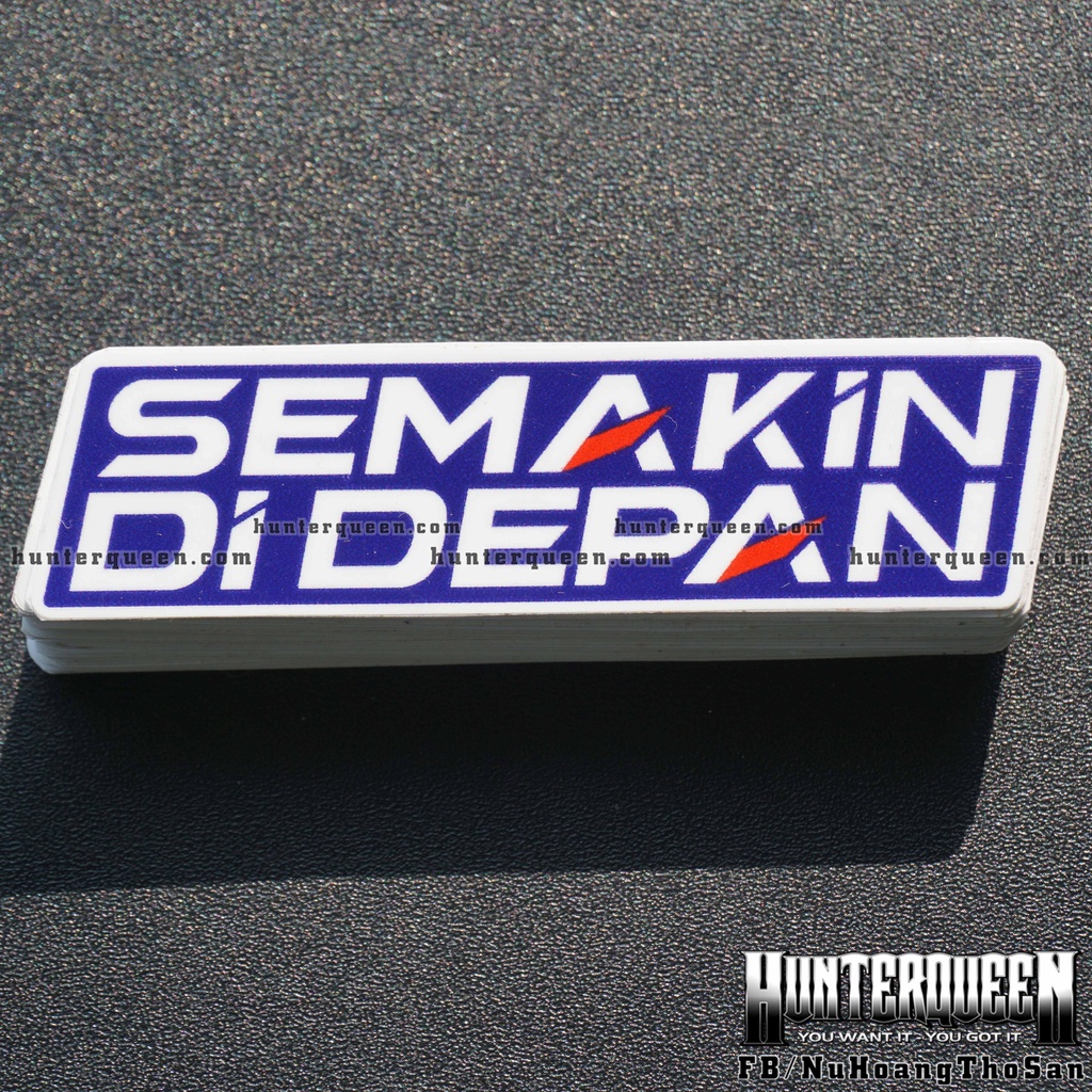 Cặp tem Semakin Di depan [8.4x2.2cm]. Decal sticker logo dán xe cao cấp chống nước