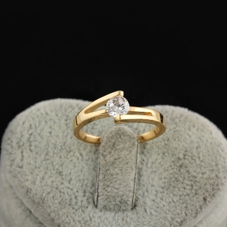 Nhẫn Titan Mạ Vàng 18k Đính Đá Pha Lê thời trang