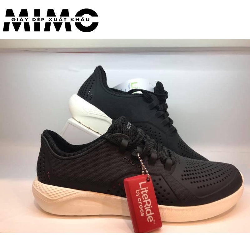 Giày nam Cross Pacer Literide màu đen trắng box cao cấp, êm mềm nhẹ, chống trơn trượt cho nam nữ