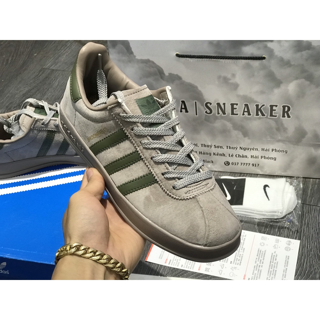 Siêu Phẩm Giày Thể Thao Sneaker A.di.das. BRoom.MFieLD Xám Xanh Lá Cao Cấp Ảnh Thật + freeship + Tặng Tất