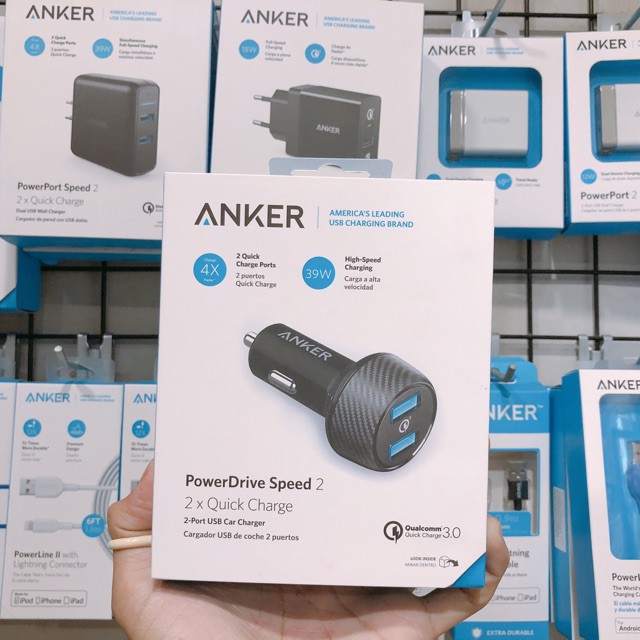 Sạc Xe Hơi 2 Cổng Anker PowerDrive Elite 24W