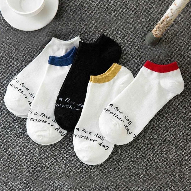 [Tonashoe] Tất Cổ Ngắn Hoạ Tiết Chữ Ký V06