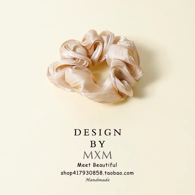 Scrunchies thiết kế_ dây buộc tóc tông đỏ đen huyền bí