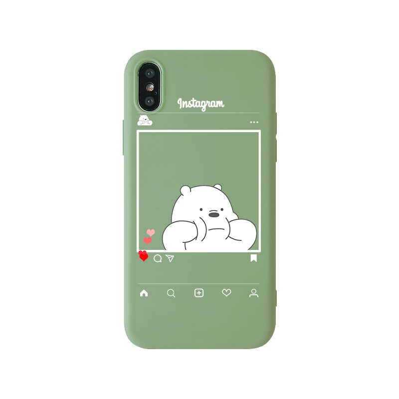 Ốp điện thoại in hình gấu hoạt hình xinh xắn cho iPhone Xsmax XR XS X 7 8 6 6S Plus 6sPlus 7plus | BigBuy360 - bigbuy360.vn