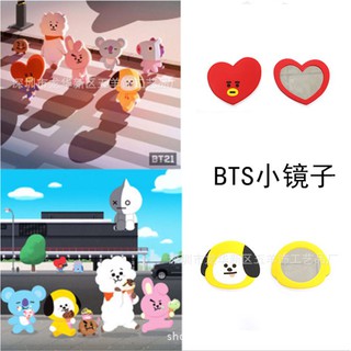 Gương cầm tay silicon BTS