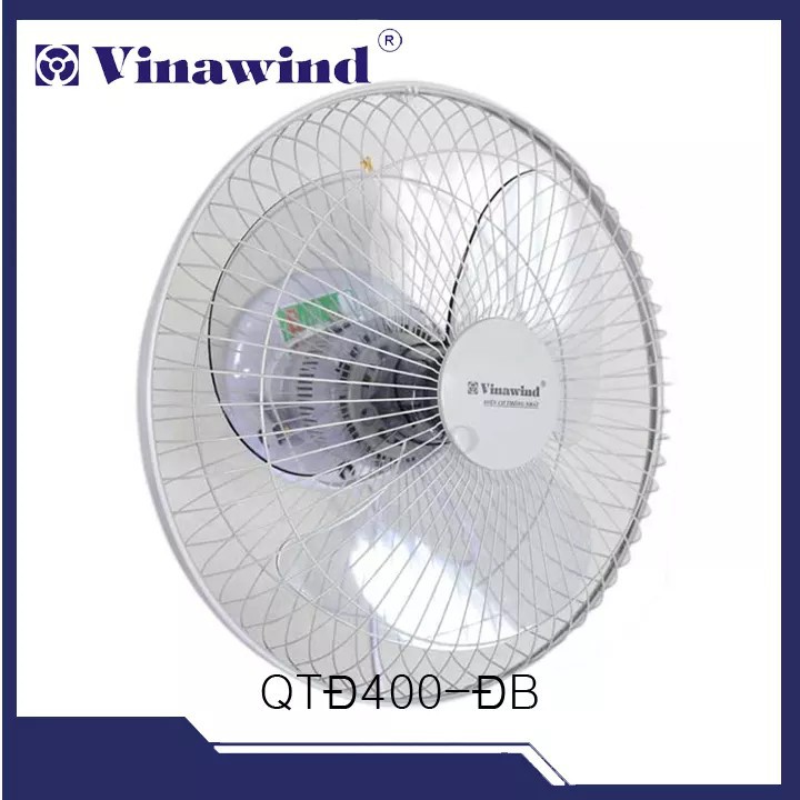 Quạt đảo trần điện cơ thống nhất Vinawind - QTĐ400X-ĐB, chính hãng, bảo hành 12 tháng, điều khiển xa, cánh 400