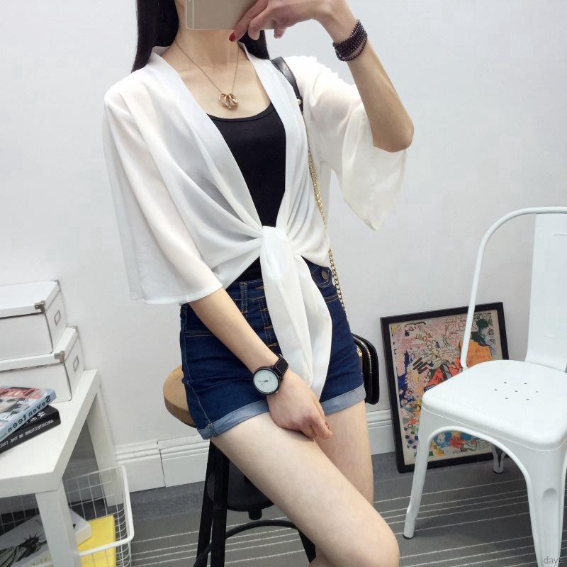 FREESHIP ĐƠN 99K_ Áo khoác Cardigan nữ ngắn tay chống nắng thời trang Hàn